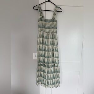 Marine Layer Sage Green and Cream Maxi. Size Small